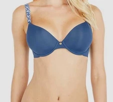 Natori Blue Underwire Full Coverage Women’s Bra Size: 34DDD