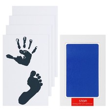 Small Inkless Hand and Footprint Kit, Mess Free Footprint Kit, Dark Blue