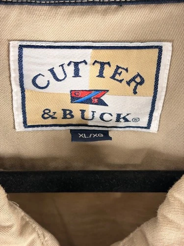 Cutter & Buck Khaki Full-Zip Cotton Jacket Men’s XL image 3