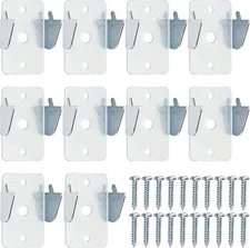 Sumnacon 5 Sets Metal Curtain Rods Brackets - Sturdy Rod Silver 