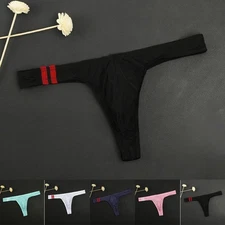 Underwear Mens,See-Through Jockstrap Pouch Bulge Low Rise G-String Thong Briefs