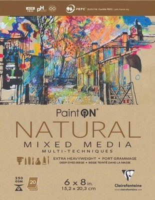 Clairefontaine Paint'ON Mixed Media Pad - Nautral