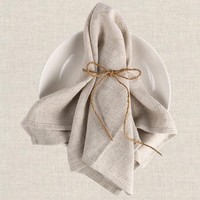 Stoffservietten 12Er Pack Beige 40X40 Cm Wiederverwendbar Tischdekoration
