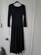 Black Liturgical Praise Dress Women's Large Long Sleeve