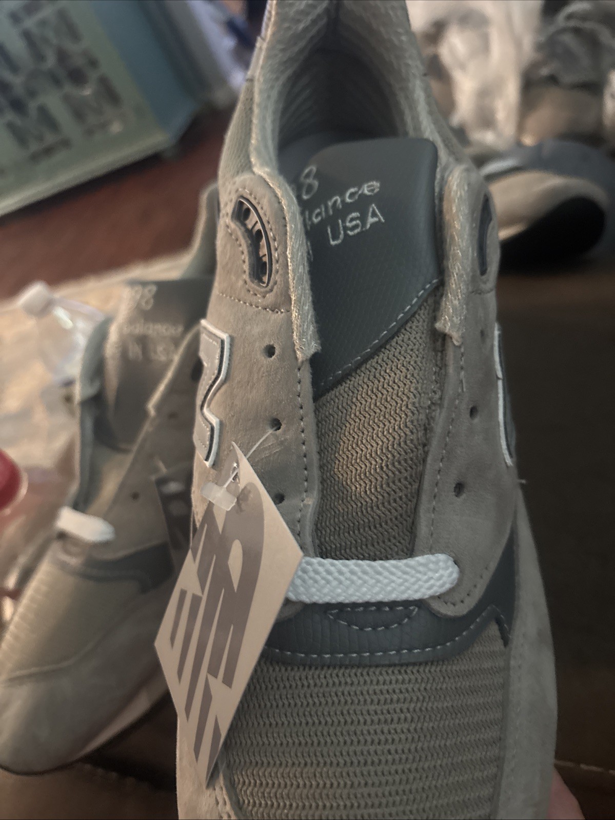 New Balance 998 Made in USA Grey Silver SZ 9 Men's Classic U998GR New Auth thumbnail 2