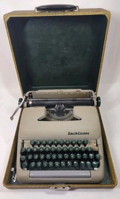 Vintage Smith Corona Clipper Manual Typewriter In Tweed Case Serial #5C 329865 