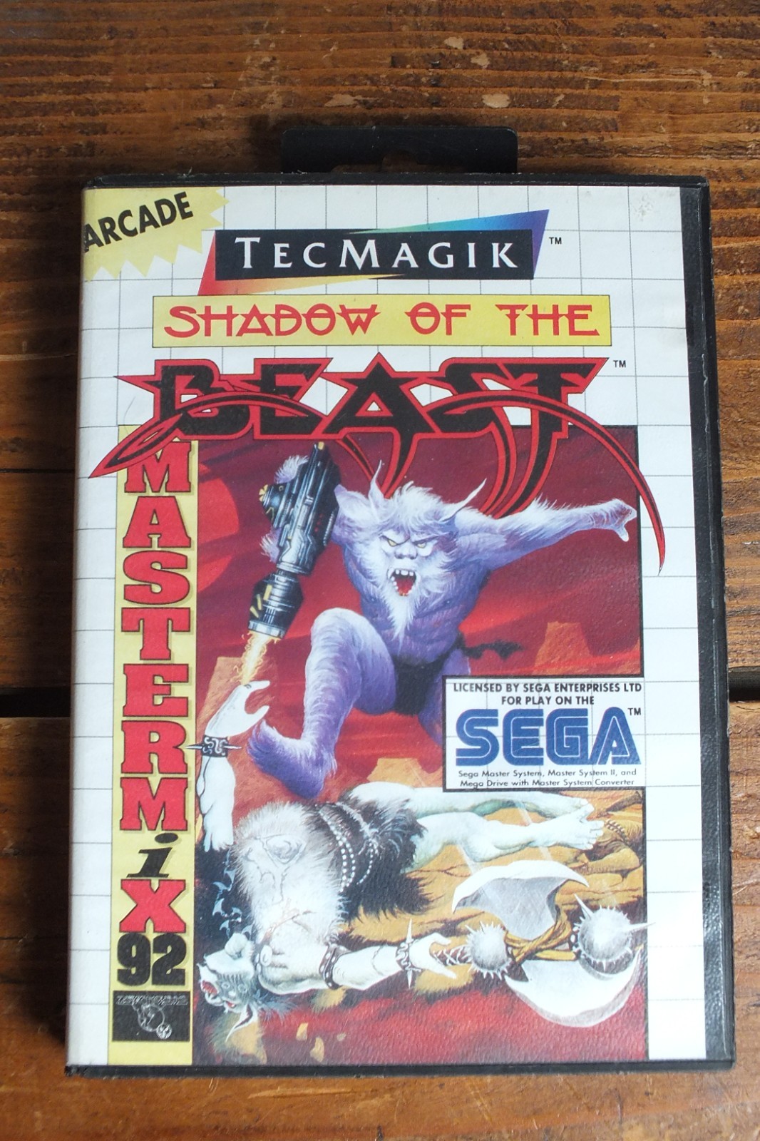 Ancien Jeu SEGA MASTER SYSTEM -- SHADOW OF THE BEAST -- PAL sans notice -- 1991