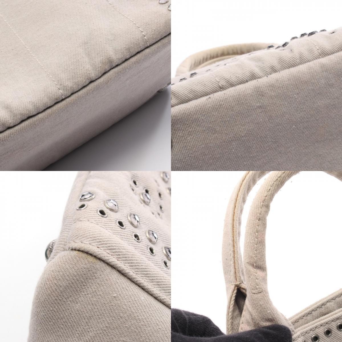 Prada DENIM CANAPA Canapa Mini  PRADA Denim Tote Bag Denim Canvas Used Ladies fr thumbnail 10