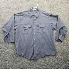 Dickies Vintage Workwear Chambray Shirt Men 17-17.5 32 Made in USA *Flaw