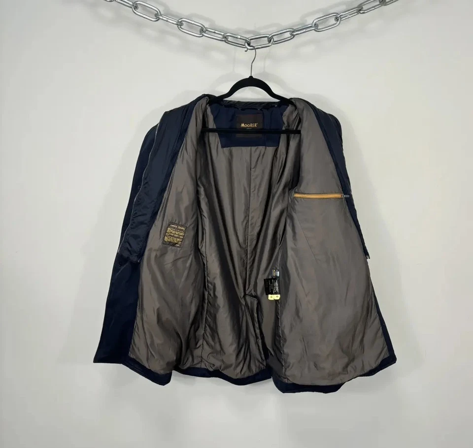 Moorer Men’s Navy Blue Double Layer Italian Luxury Coat Jacket 50/M - Image 3 of 4