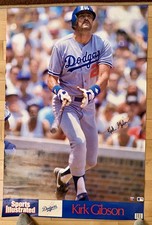 1989 Sports Illustrated  Dodgers KIRK GIBSON Baseball Poster 23” X 34.75”