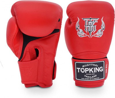 Top King Super Air Breathable Leather Gloves Muay Thai Boxing Gloves for Trainin