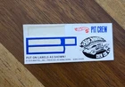 1 VINTAGE 1971 REDLINE HOT WHEELS PIT CREW CAR SIDE DOOR DECAL ON THE SHEET M/NM