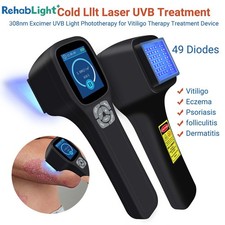 308nm UVB Blue Light Therapy Device 49 Diodes w/ 5 Cover Ultraviolet Lamp Device