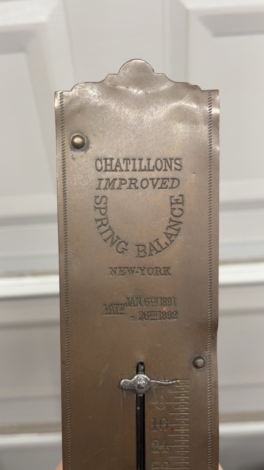 Antique Chatillon's Improved Spring Balance Scale Vintage Hanging | eBay