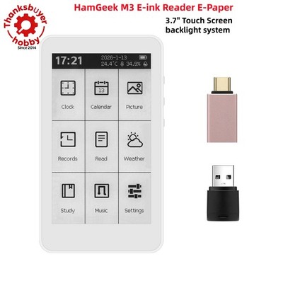 HamGeek M3 E-Book Reader 3.7'' Touch Screen E-Paper E-Ink Display w/Backlight