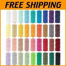 Macrame Yarn Twine String - 36 Vibrant Assorted Colors