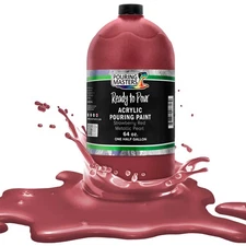 Pouring Masters Strawberry Red Metallic Pearl 64oz Water-Based Acrylic Paint