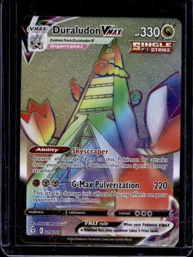 2021 Pokemon SWSH Evolving Skies Duraludon VMAX #219/203