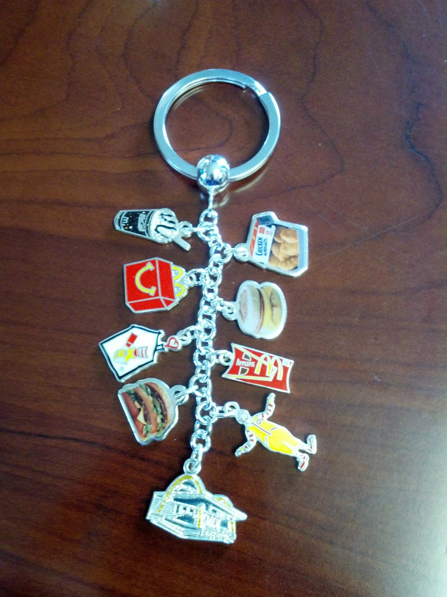 McDonalds Keychain Sterling Silver Key Chain with Milestone Charms