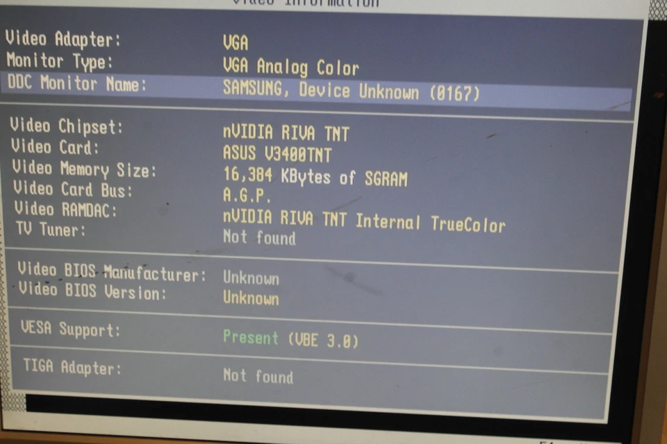 ASUS AGP-V3400  TNT  16MB SGRAM Graphics VGA Video  Card - AGP VIVO video in out - Image 2 of 4