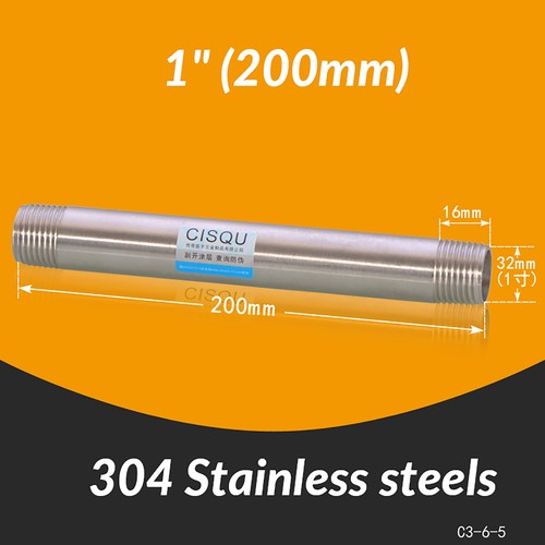 STAINLESS STEEL PIPE PIECES -THREADED BSP BOTH ENDS -VARIOUS SIZES -HIGH QUALITY - Picture 25 of 32