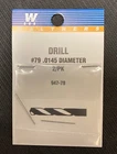 Walthers Hobby Tools:  Drill Bits (pack of 2) .0145"  #79  947-79