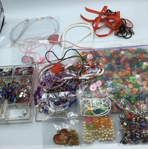 Mixed Lot Craft Beads Jewelry Junk Lot