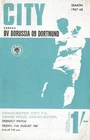 Football Programme>MANCHESTER CITY v BORUSSIA DORTMUND Aug 1967 Friendly