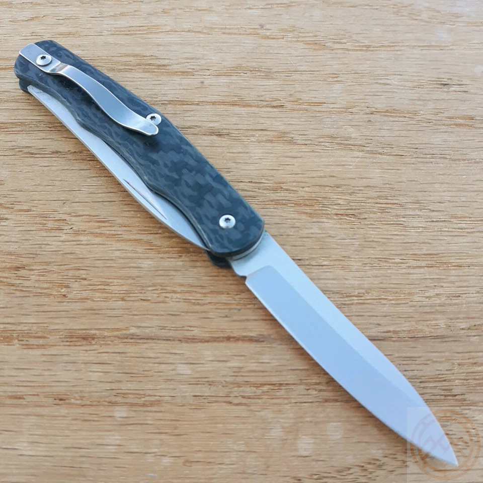 Cold Steel Lucky Pen Pocket Knife 2.6" CPMS35VN Steel Blades Carbon Fiber Handle - Image 3 of 4