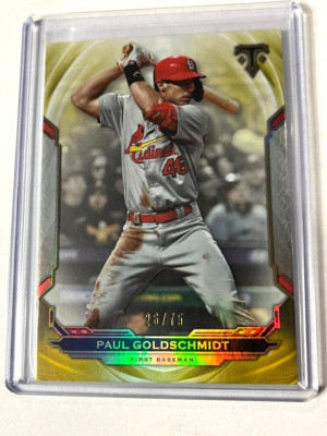 Paul Goldschmidt 2019 Topps Triple Threads Gold Parallel Card #81 # /75