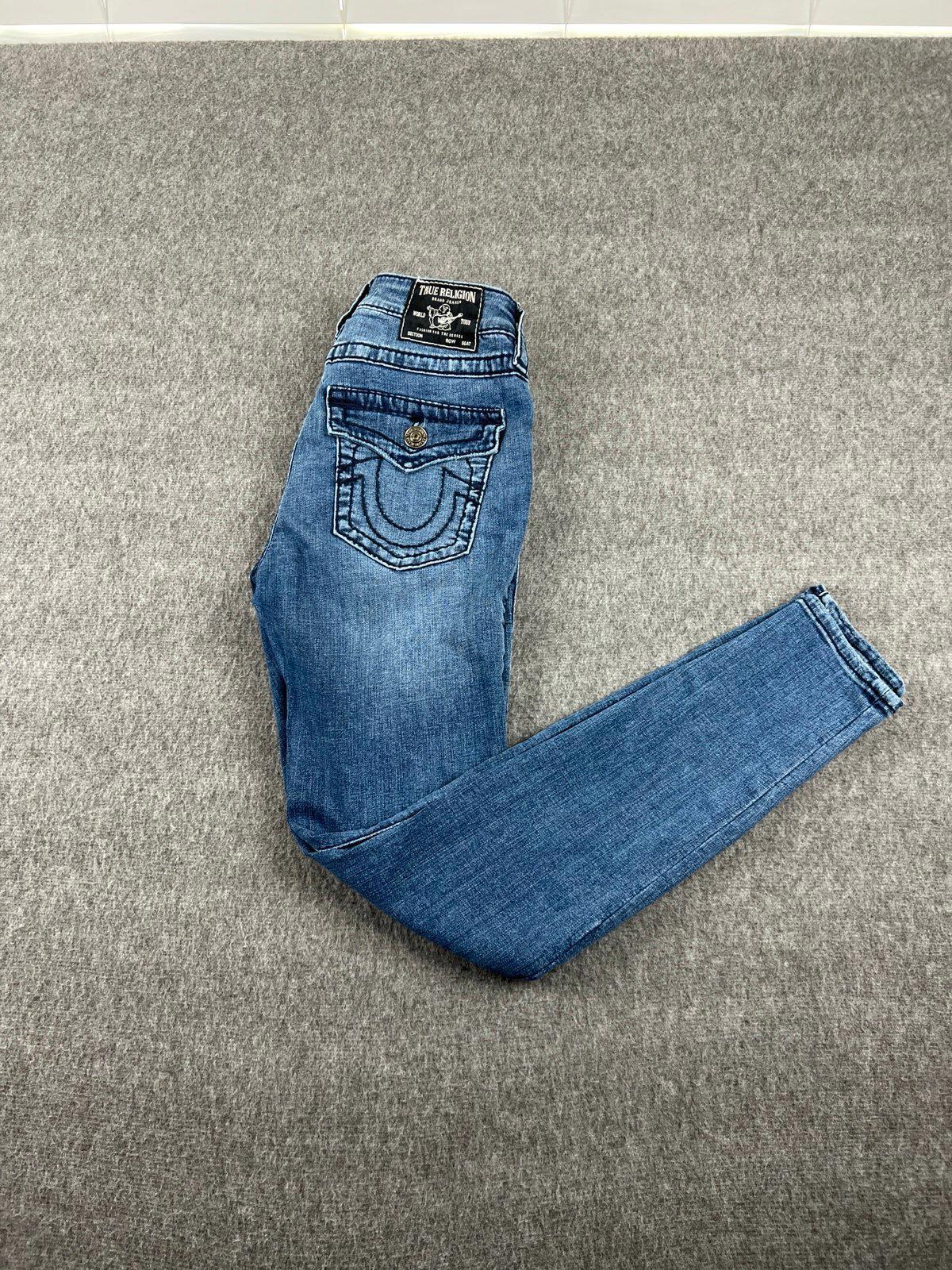 True Religion Halle Mid Rise Super Skinny Womens Jeans Size 26 Blue Denim 