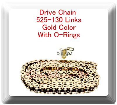 Drive Chain Gold Color With O-ring 525-120 Atv Motorcycle 525 Pitch 120 Links - Foto 7