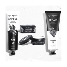 Mad Rabbit Tattoo Care Bundle Kit (3-Piece) Repair Soothing Gel, Enhance Balm...
