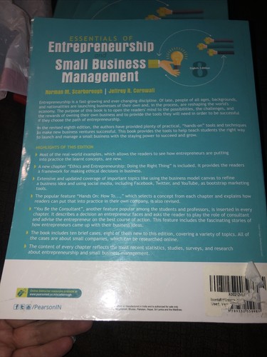 Entrepreneurship and Small Business Mangement by Scarborough Cornwell 8 Edition - Picture 8 of 8