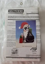 DISTLEFINK DESIGNS PLASTIC CANVAS CHRISTMAS CAT DOOR STOP KIT  NEW IN PACKAGE