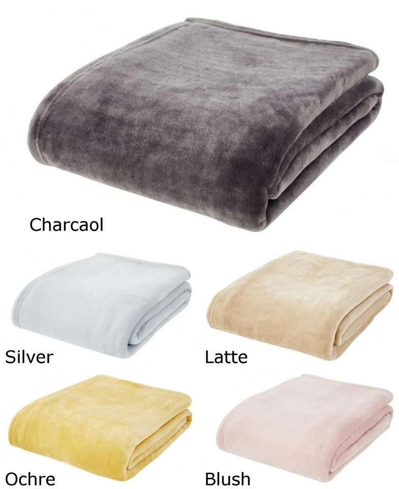 Catherine Lansfield Extra Large Raschel Velvet Touch Blanket Throw Over