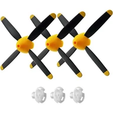 4-blade Propeller 3pcs ,  Compatible for Volantexrc Brushless Plus P-51 RC Plane