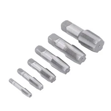 6Pcs Pipe Tap NPT 1in 3/4in 1/2in 3/8in 1/4in 1/8in Thread Tapping Tool Kit for