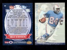 1994 TW Ted Williams BILLY WHITE SHOES JOHNSON Houston Oilers Card