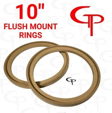 10" inch FLUSH MOUNT Speaker Rings MDF GP Car Audio Mounting Spacer 1 PAIR 10"
