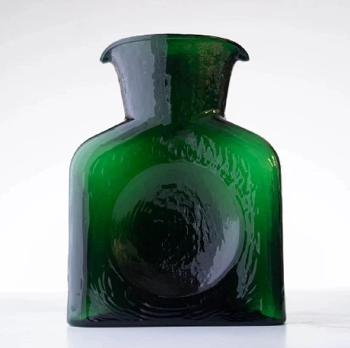 Blenko Glass Water Bottle, Malachite Green (384-MALACHITE)