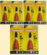 Lot 6 The Original Super Glue New Flow Control Dispenser 0.10 oz / 3 g