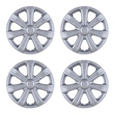 15 4 Sets Of Silver Wheel Covers Hub Caps Fit R15 Tire Steel Rim Car Suv Truck