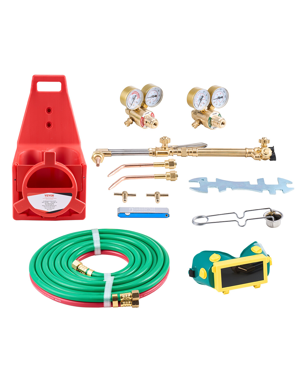 14PCS Oxygen Acetylene Torch Kit Gas Welding Cutting Set with Holder