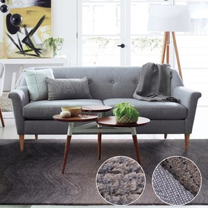 Floor Rug Light Tan Charcoal Black Super Soft Tonal Wave Modern Carpet 155*225CM