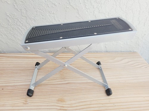 Guitar Foot Stool Adjustable Guitar Leg Rest Step Footstool Black No Box