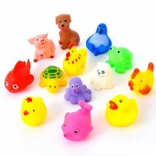 13Pcs Soft Rubber Float Sqeeze Sound Baby Wash Bath Play Animals Baby Toys new