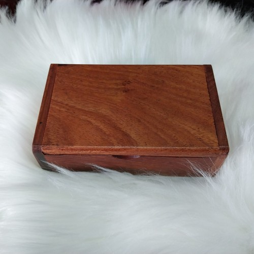 Scatola porta carte nome in legno legno duro fatta a mano regalo da collezione #2 - Foto 2 di 12