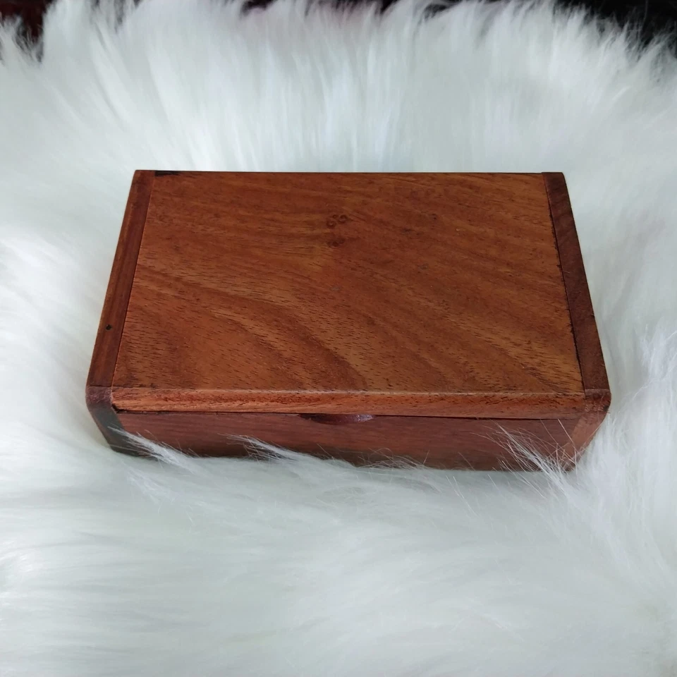 Wooden Name Card Box Holder Hardwood Handmade Collectible Gift #2 - Image 2 of 4